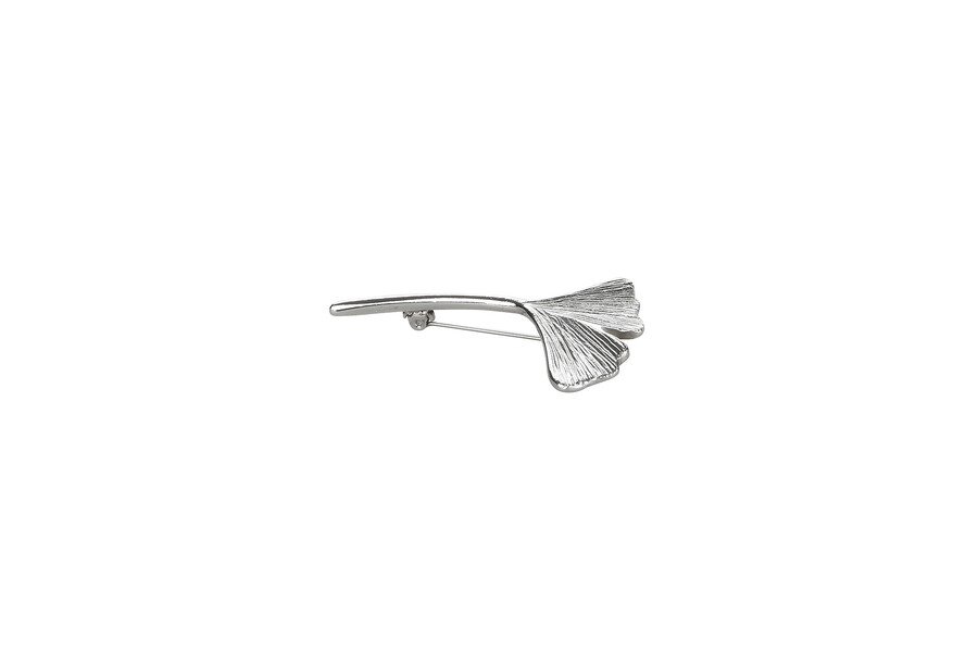 316L Stainless Steel Ginkgo Leaf Brooch - Image 2