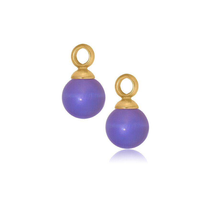 316L Stainless Steel Purple Cat Eye Jewelry Set - Image 3