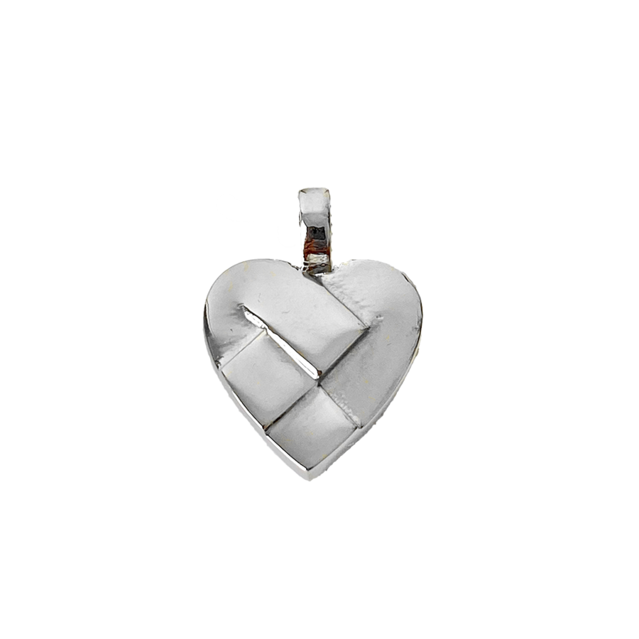 316L Stainless Steel Woven Heart Pendant - Image 2