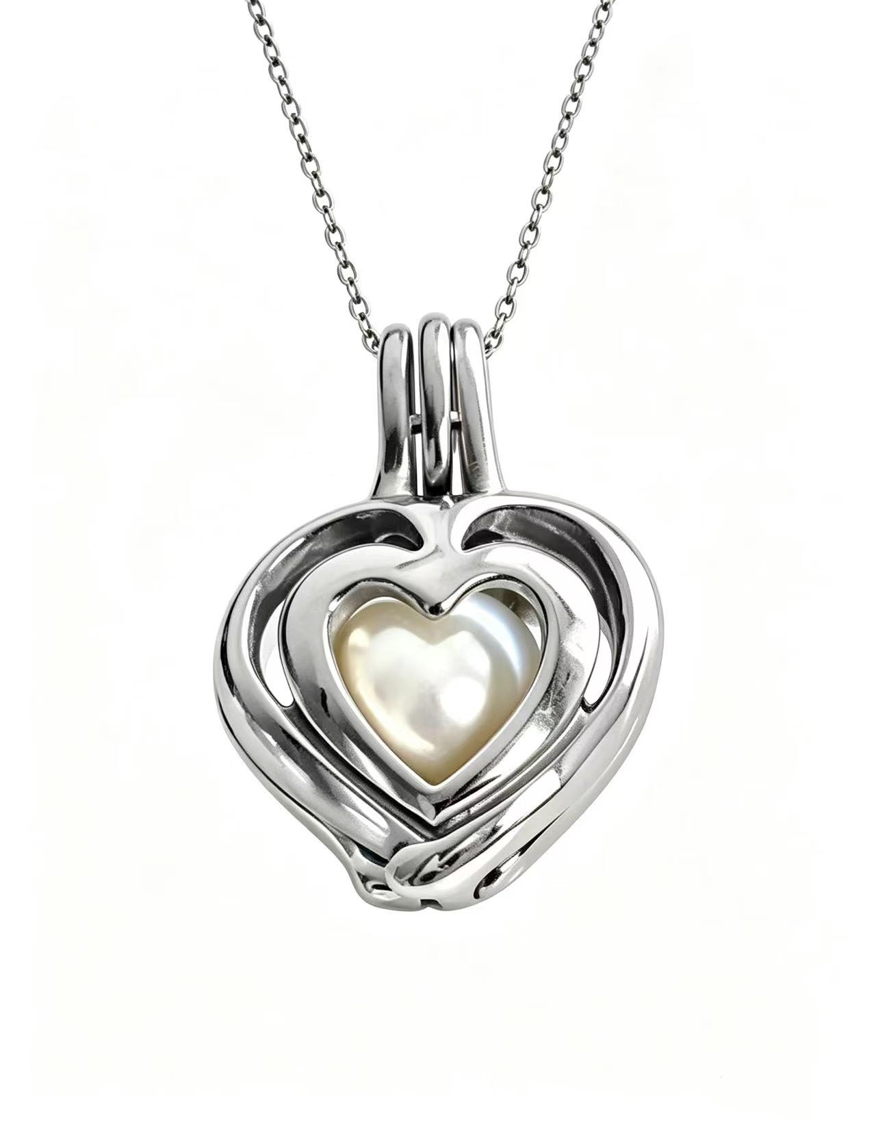 316L Stainless Steel Heart Pendant for 12mm Beads - Image 2
